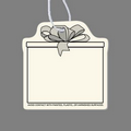 Paper Air Freshener Tag - Present (Box W/ Ribbon & Bow)